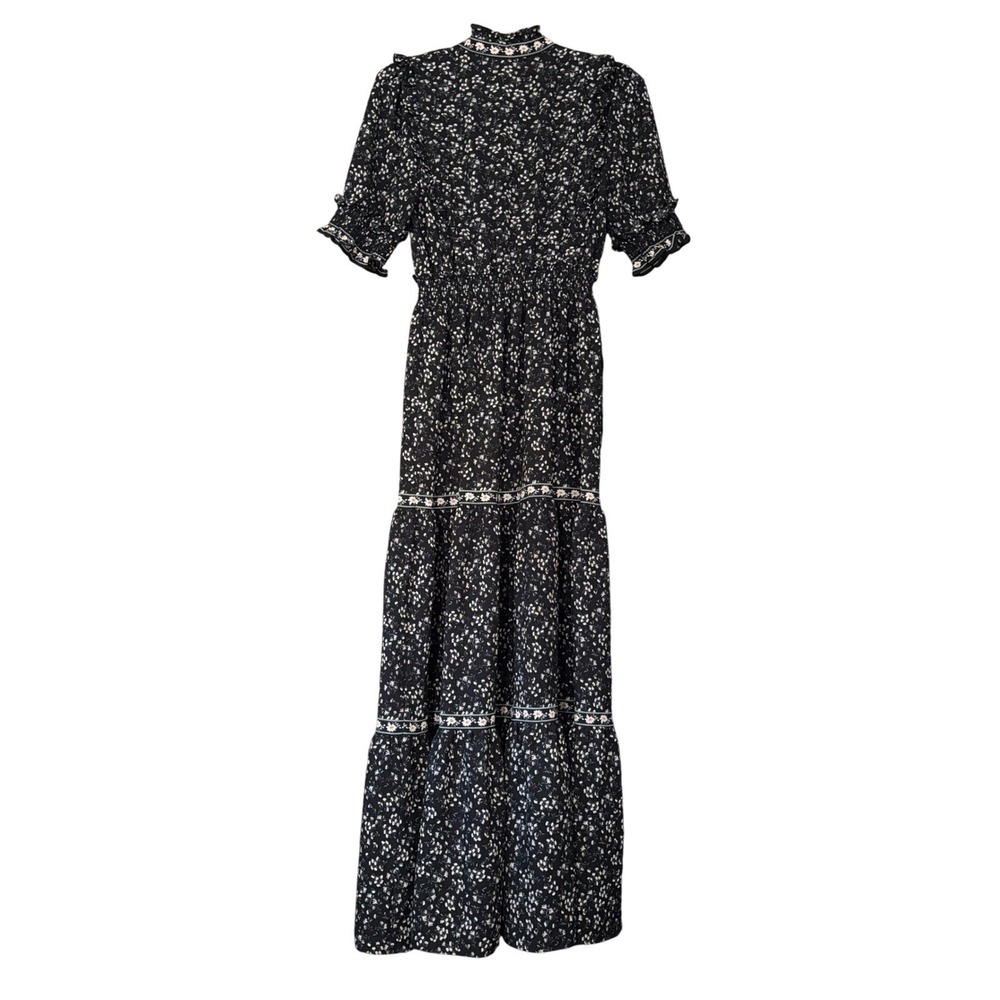 Max Studio Women's Small Maxi Dress Cottage Fairie Peasant Feminine Ren Faire - Picture 2 of 8